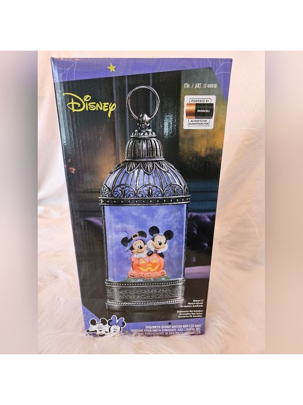 Disney Halloween Lantern Mickey and Minnie Lights Swirling Glitter Unopened Box